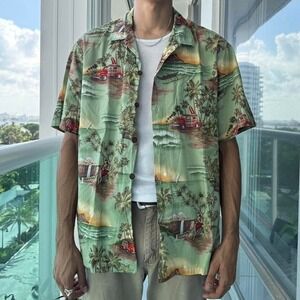 90's Hawaiian Button Down Size XL In Excellent condition